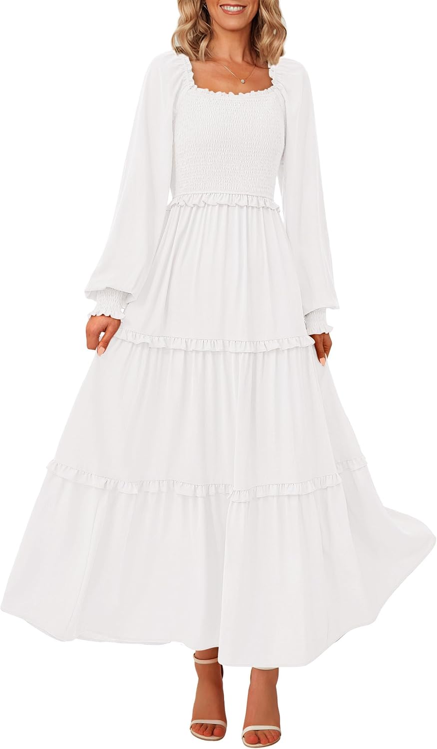 PRETTYGARDEN Fall Wedding Guest Dresses Long Sleeve Elegant