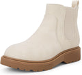 Girls Lug Sole Ankle Boots with Side Zip - Chunky Low Heel