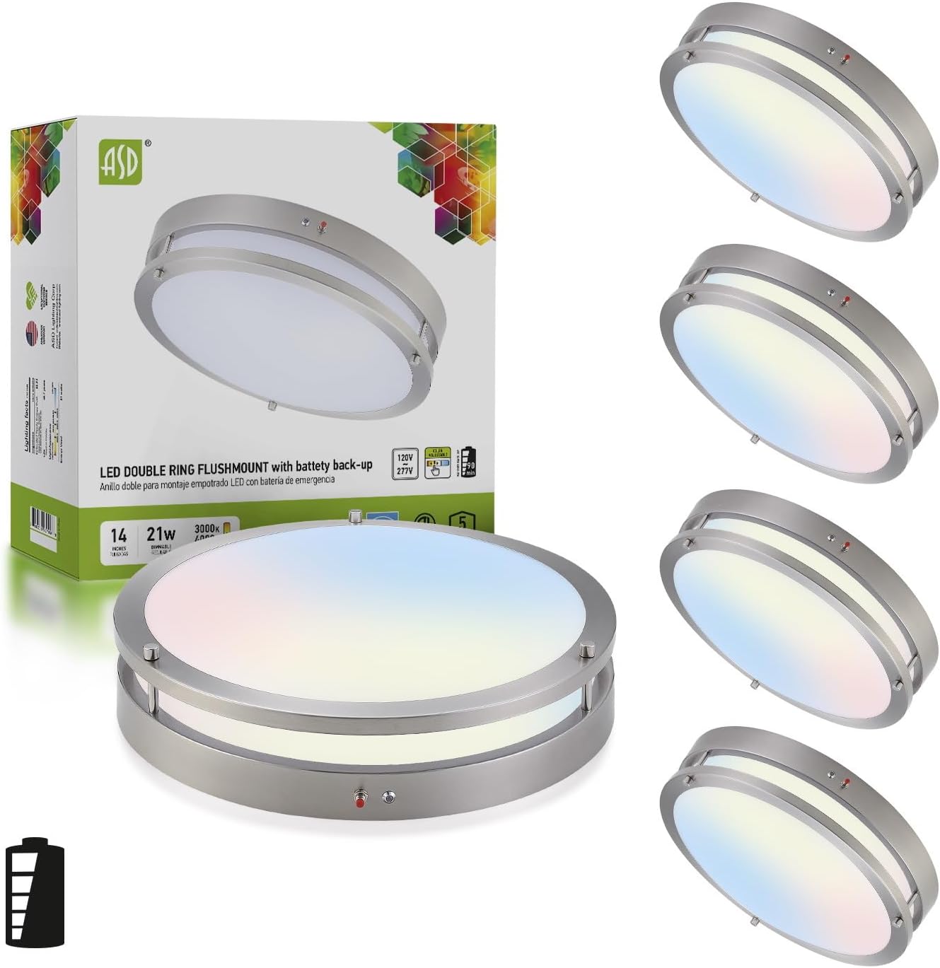 ASD LED 14 Inch Round Flush Mount Light Fixture for Home