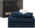 1000 Thread Count Egyptian Cotton Queen Sheets Navy - Deep Pocket
