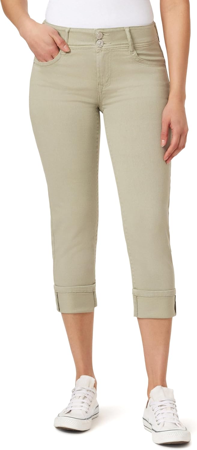 WallFlower Luscious Curvy Mid-Rise Cropped Jeans for Women