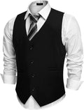 Men's Casual Business Vests Lightweight Slim Fit Waistcoat - Tailored