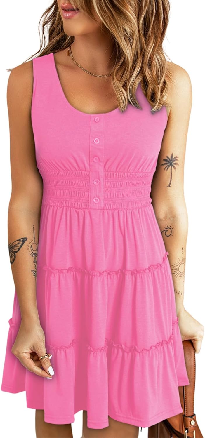 Dokotoo Womens Summer Dresses 2025 Casual Swing Mini Dress