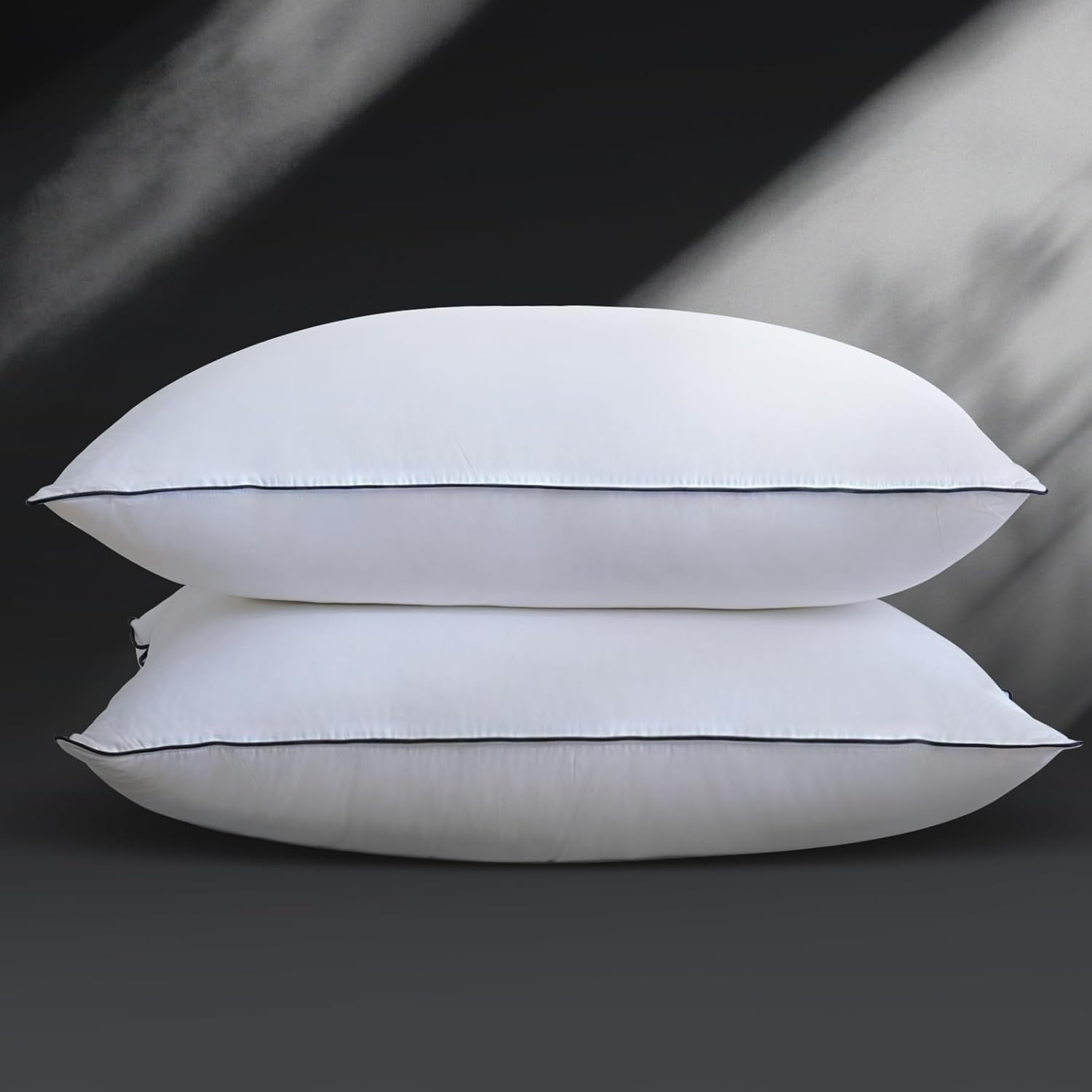 Luxurious Goose Down Bed Pillows King Size for Deep Sleep