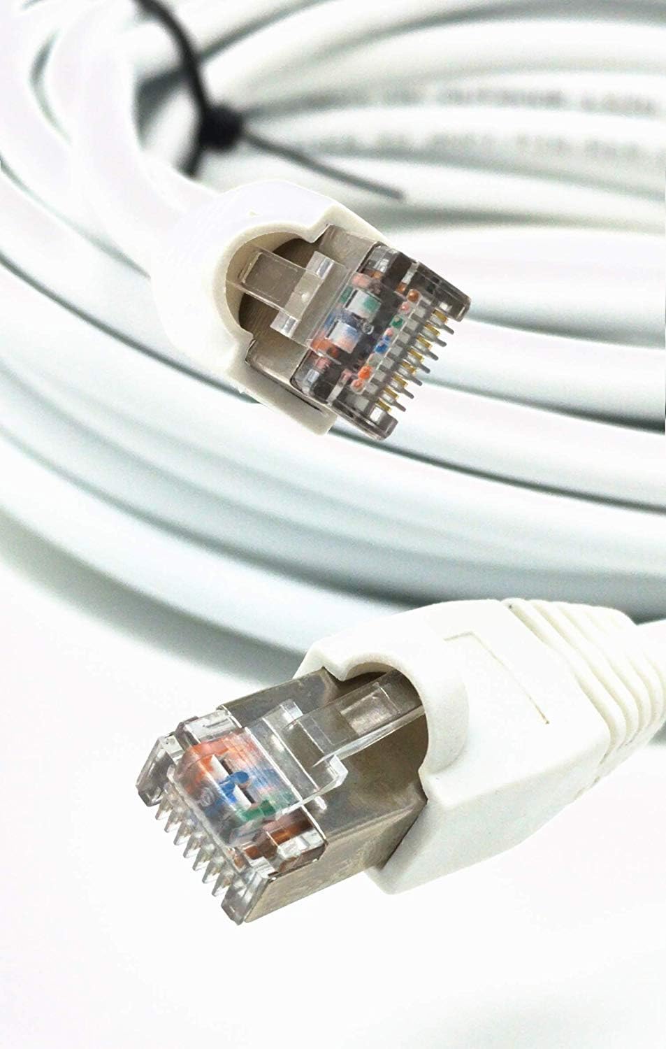 Ultra Spec Cables 100ft White Cat5e Outdoor Waterproof Ethernet Cable