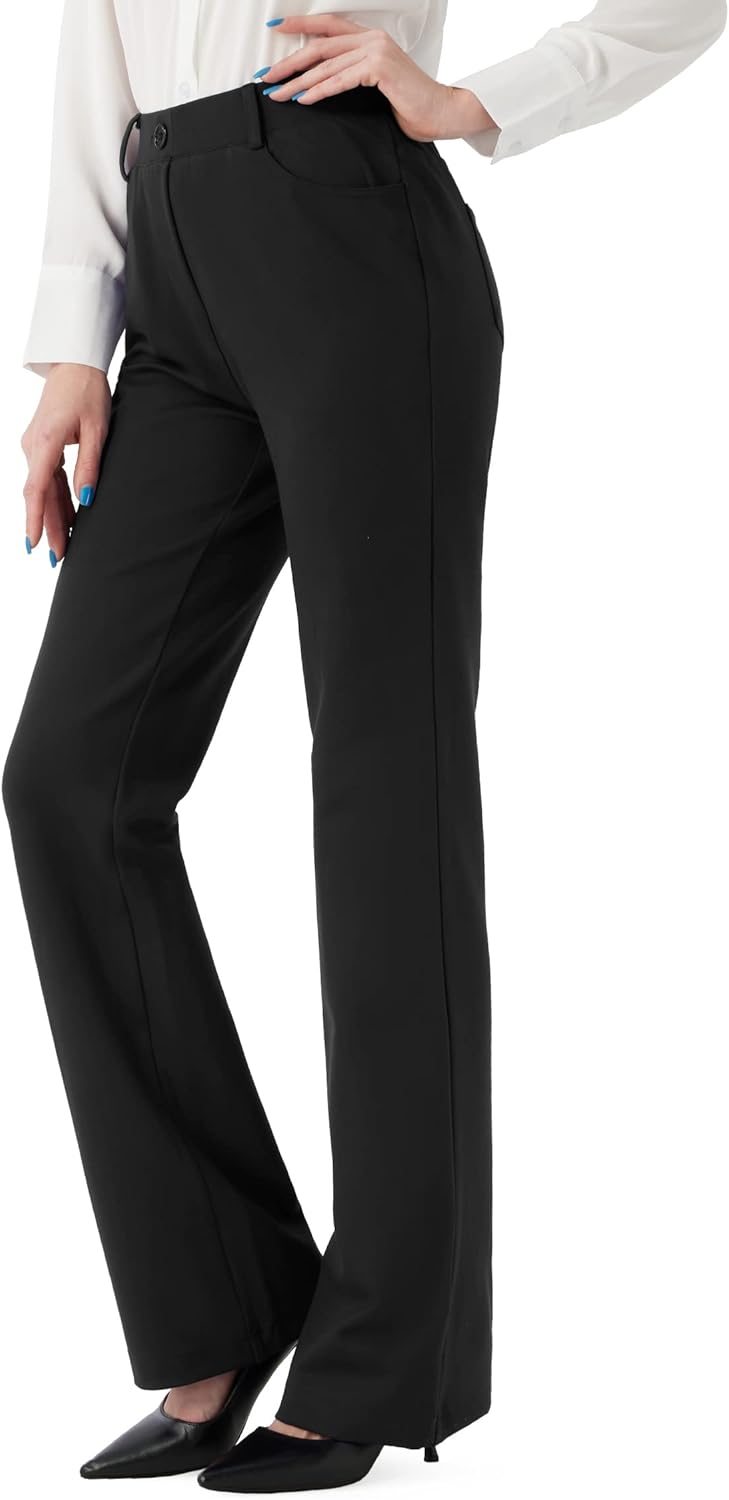 Women's Stretchy Bootcut Dress Pants for Office Work & Casual