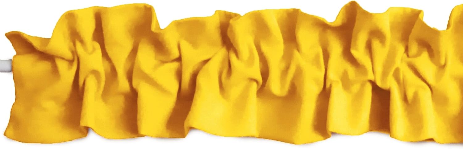 Solid Poplin Sleeve Topper Window Valance for Home Decor