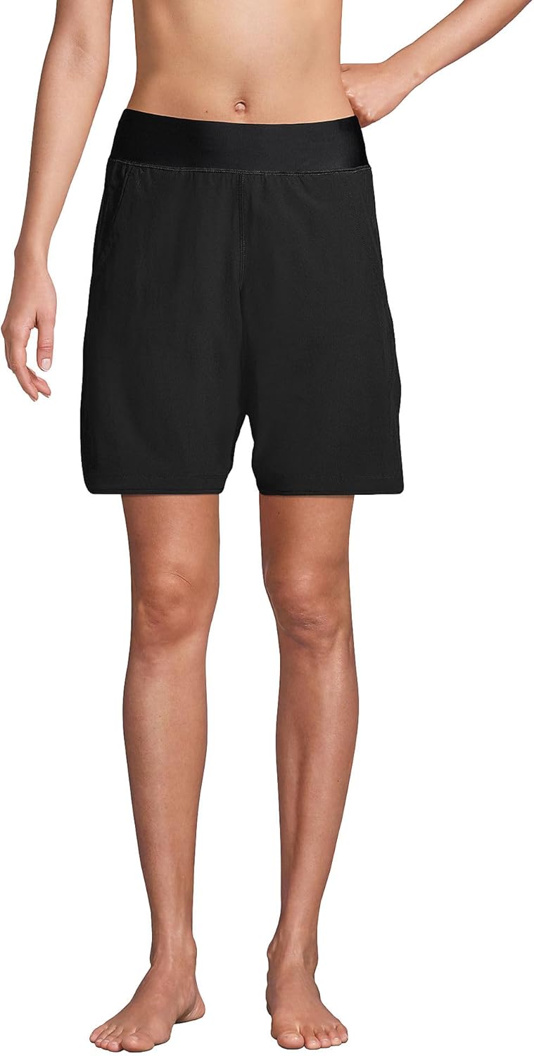 Lands' End Women's 9in Quick Dry Modest Board Shorts for Summer