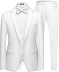 MAGE MALE Men's 3 Piece Slim Fit Suit Set - Classic One Button