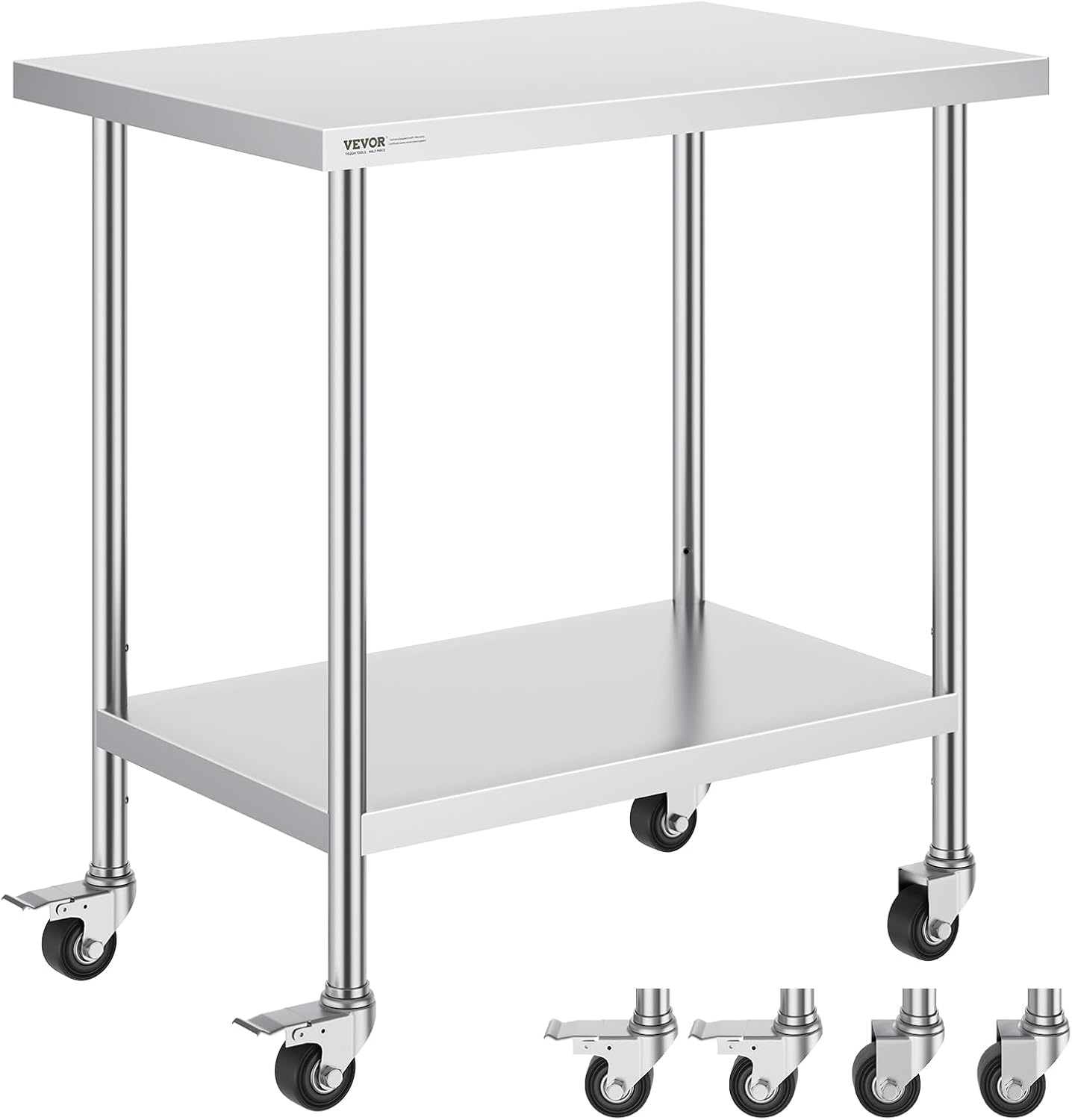 VEVOR Stainless Steel Table 24 x 36 x 38 Inch for Kitchens