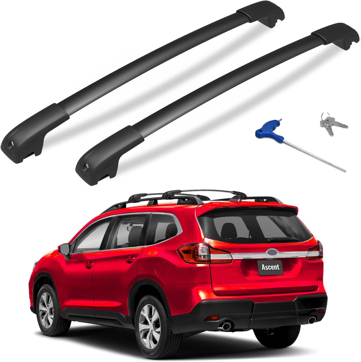 300lbs Lockable Roof Rack Cross Bars for Subaru Ascent 2019-2025
