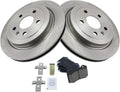 TRQ Rear Brake Pad & Rotor Kit Compatible with 2009-2015 Cadillac CTS