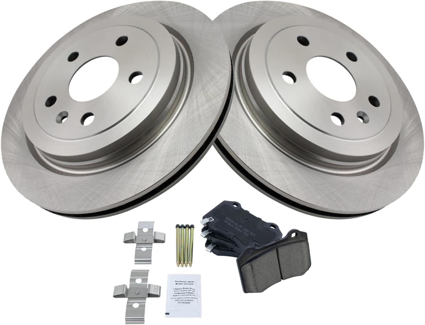 TRQ Rear Brake Pad & Rotor Kit for 2009-2015 Cadillac CTS