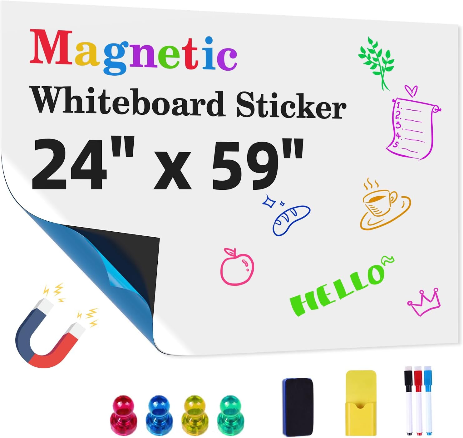 Magnetic Whiteboard Contact Paper for Home and Office Use
