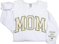 Custom Faux Fur Mama Sweatshirt - Personalized Names - Mom Gift