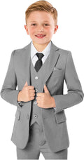 Boys Formal Suit 5 Piece Set - Toddler to Teen Sizes 2T-20