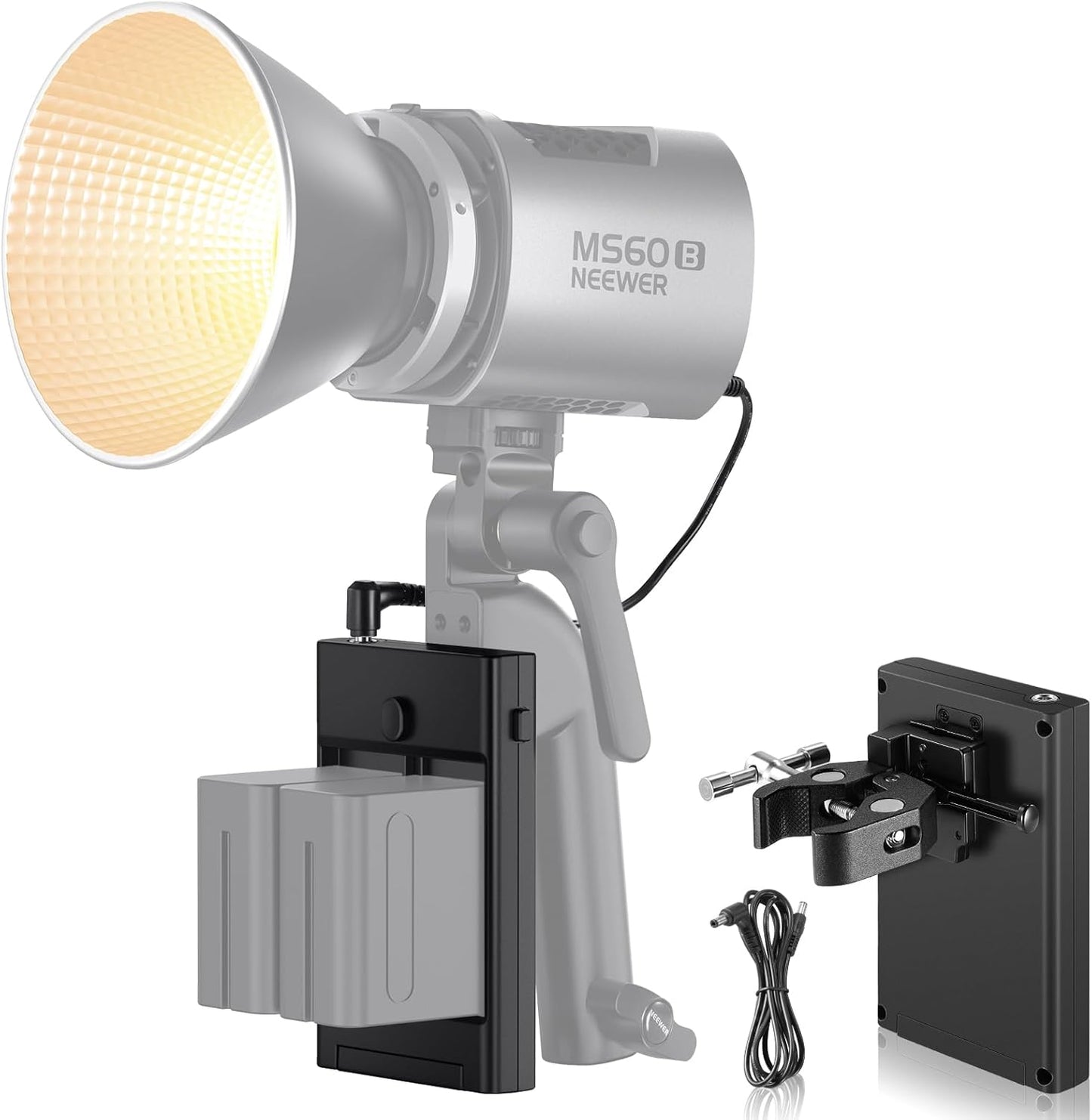 NEEWER NP-F Battery to V Mount Converter Adapter for LED Lights