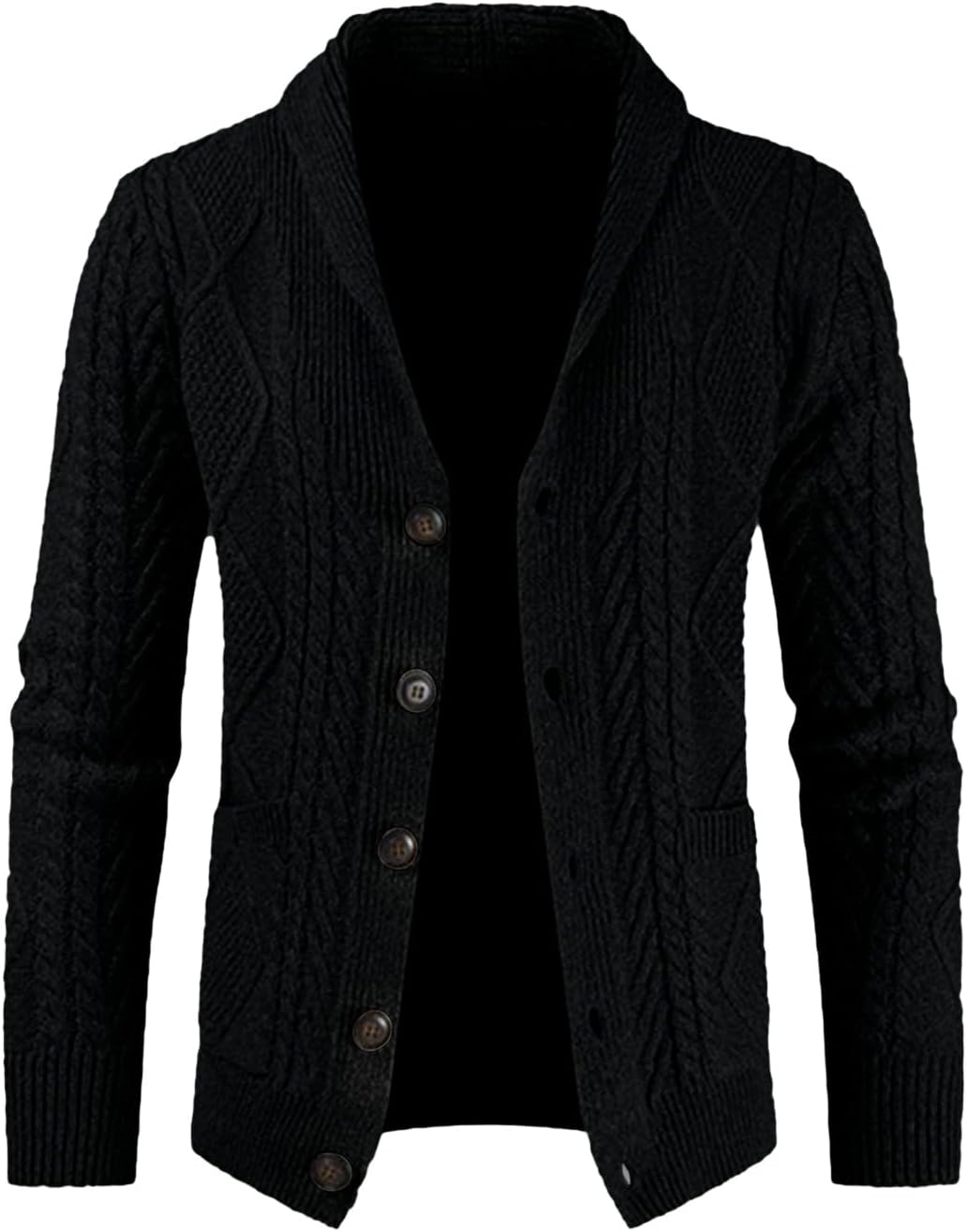 JMIERR Men's Casual Wool Blend Cardigan Sweater for All Seasons