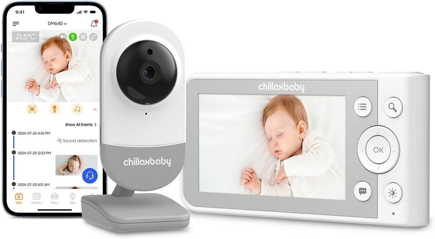Chillax Daily Video Baby Monitor with HD Camera and App Support