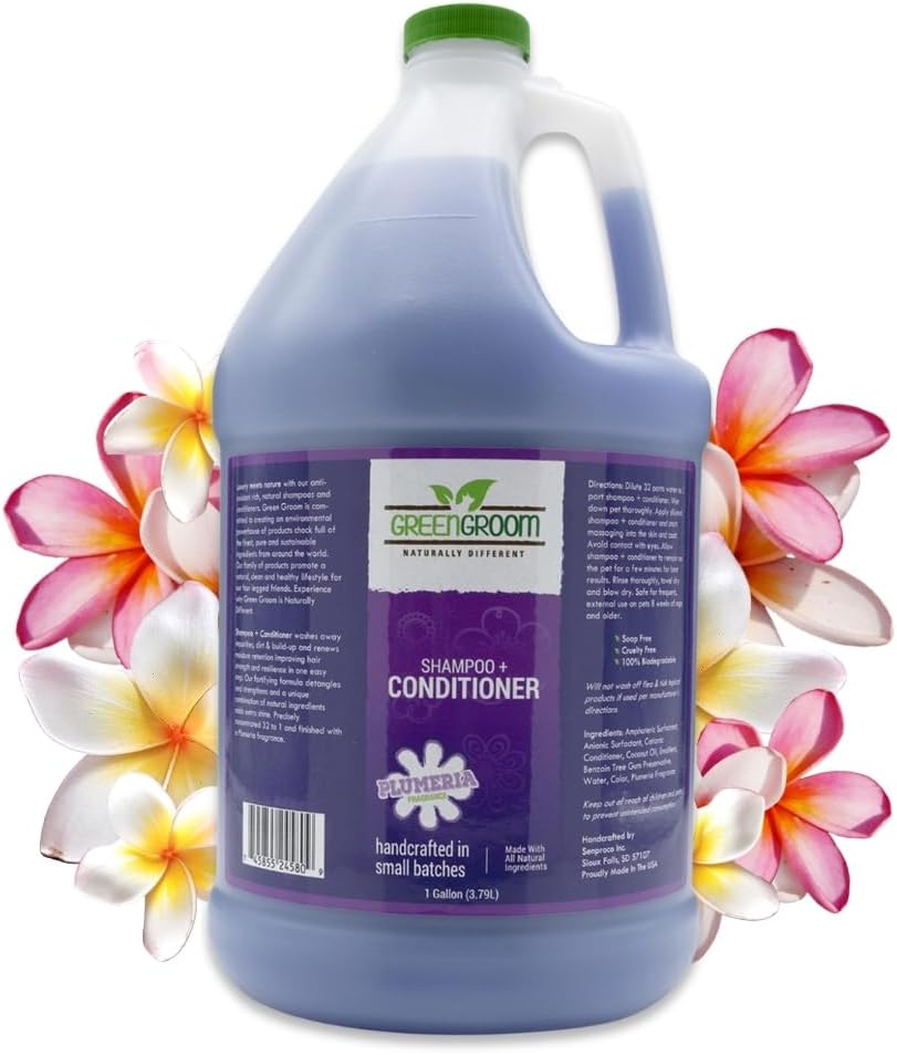 Green Groom Dog Shampoo Plus Conditioner for Silky Soft Pets