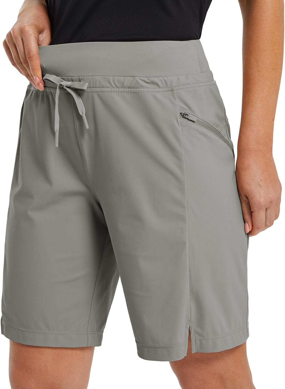 Baleaf Women's Hiking Long Shorts 9in Quick Dry Bermuda Cargo