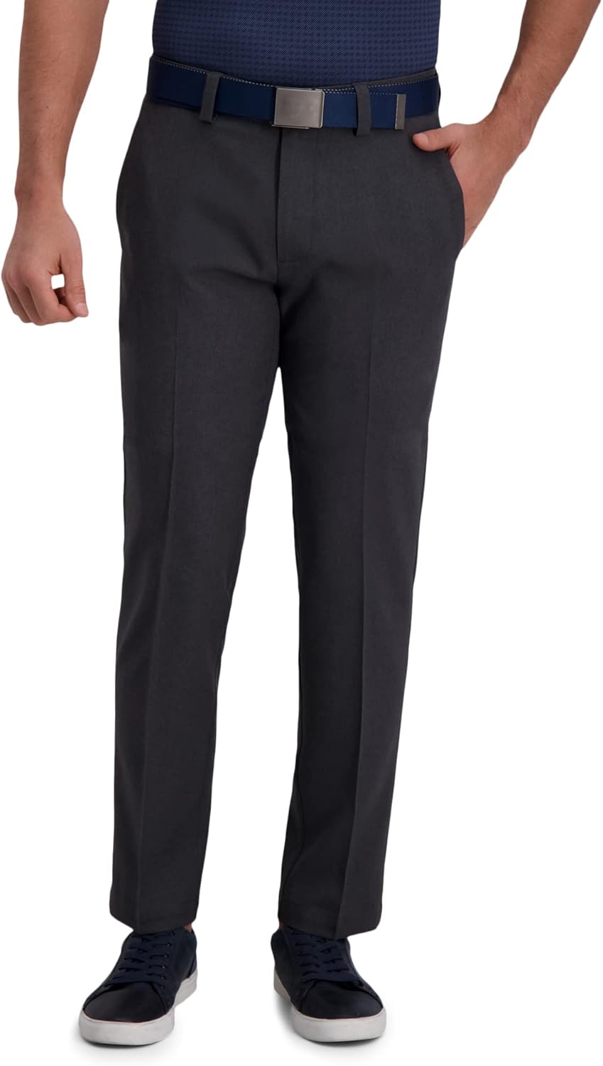 Haggar Mens Cool Right Performance Flex Straight Fit Pants