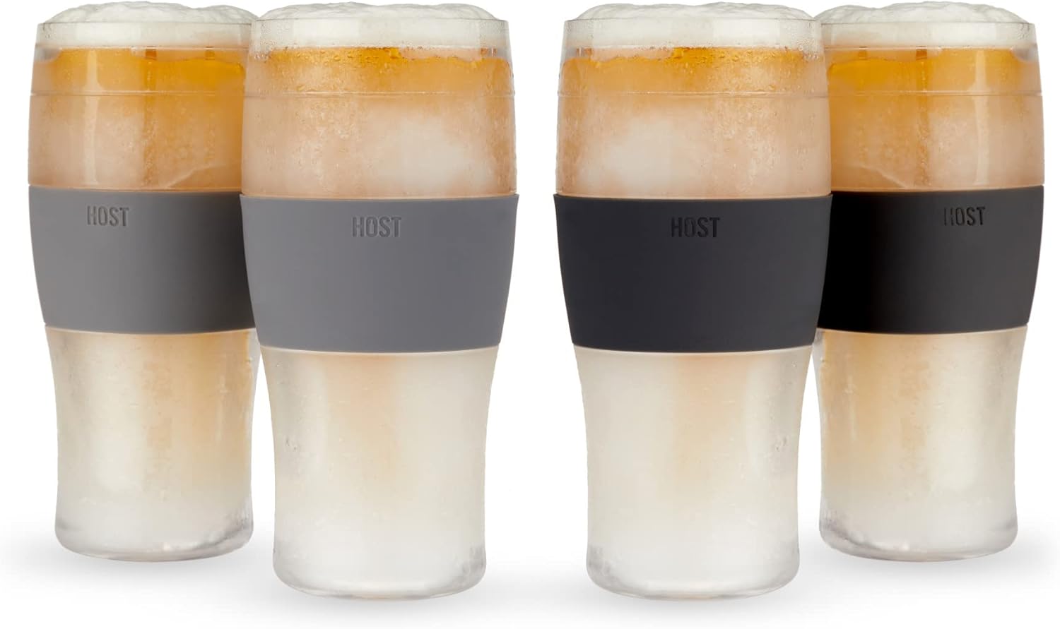 Host Freeze Beer Glasses Set of 4 for Ice Cold Brews