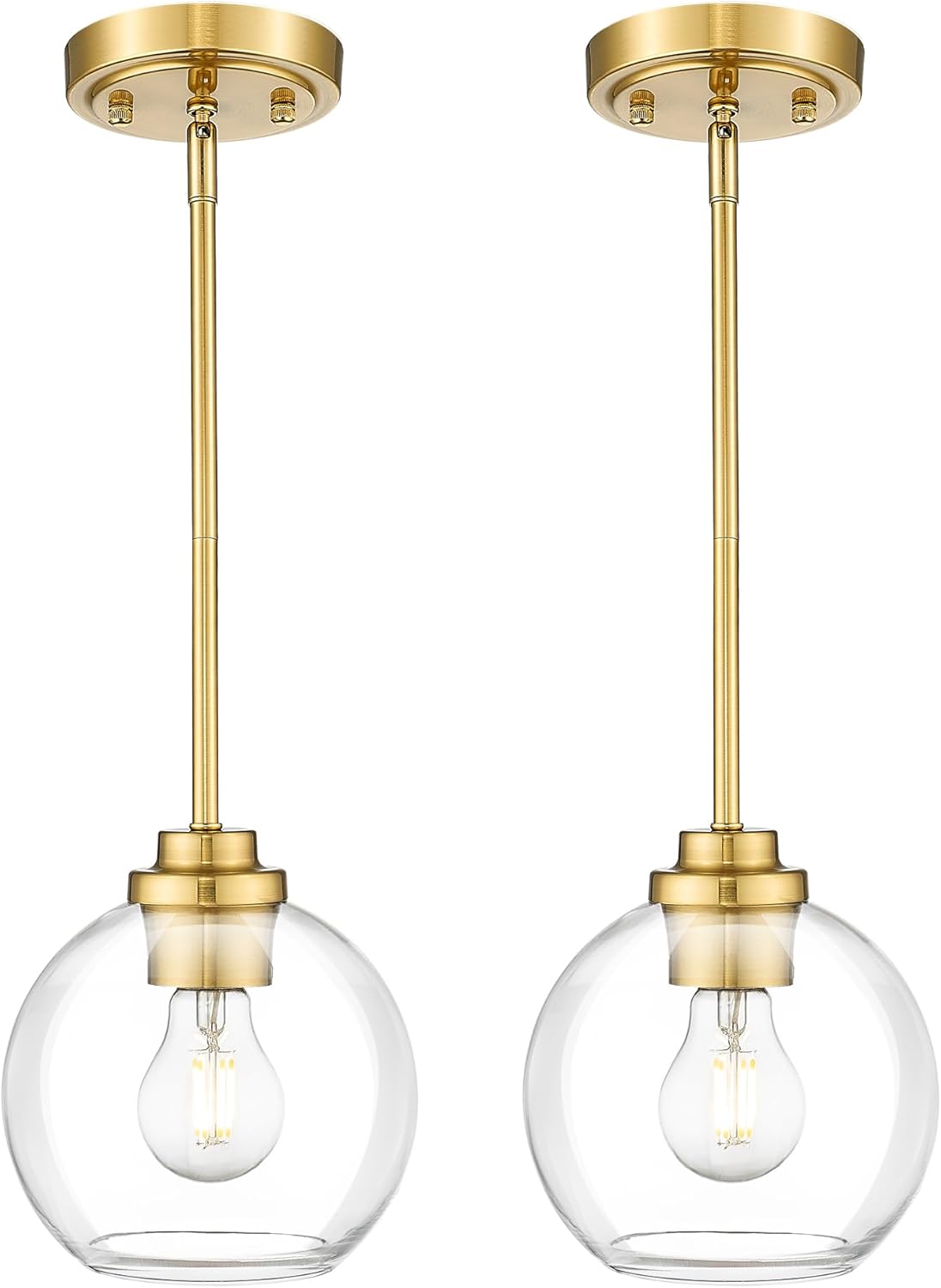 Modern Polished Gold Pendant Light for Kitchen and Dining Rooms