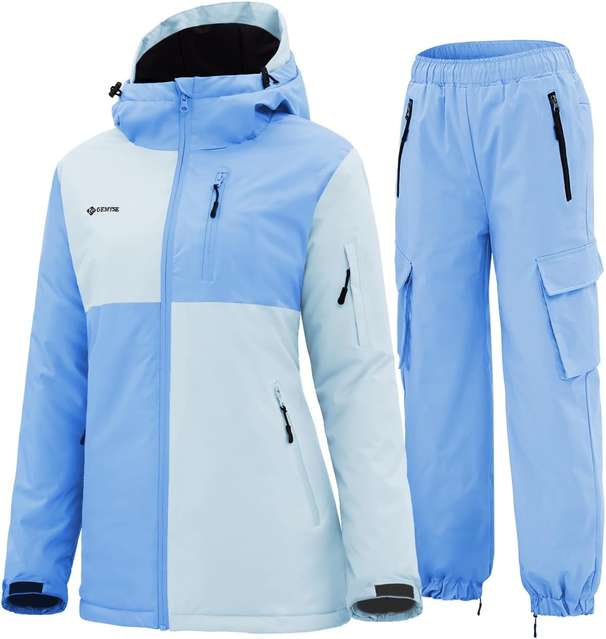 GEMYSE Women's Ski Snow Jackets and Pants Set for Winter Fun