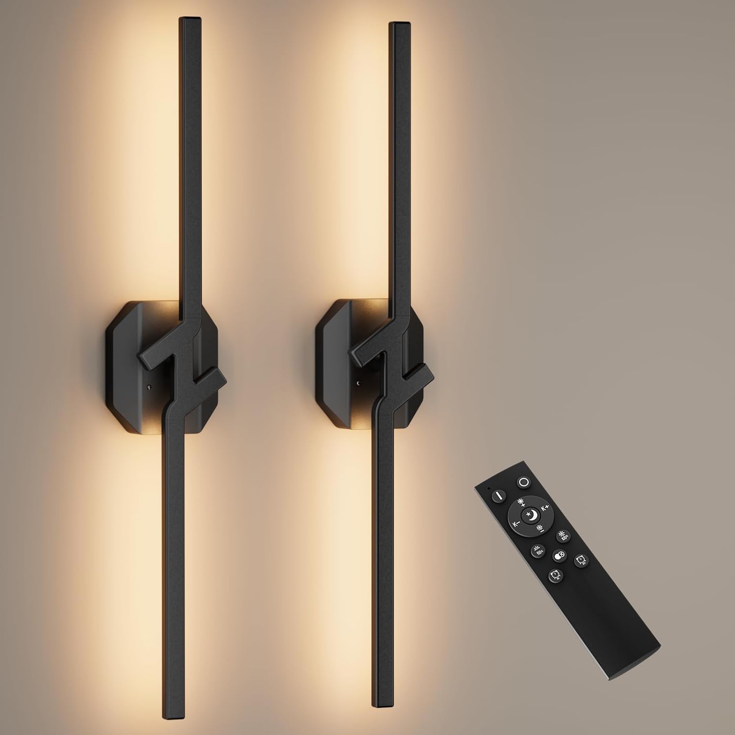 Battery Operated Wall Sconce Set of Two for Stylish Lighting