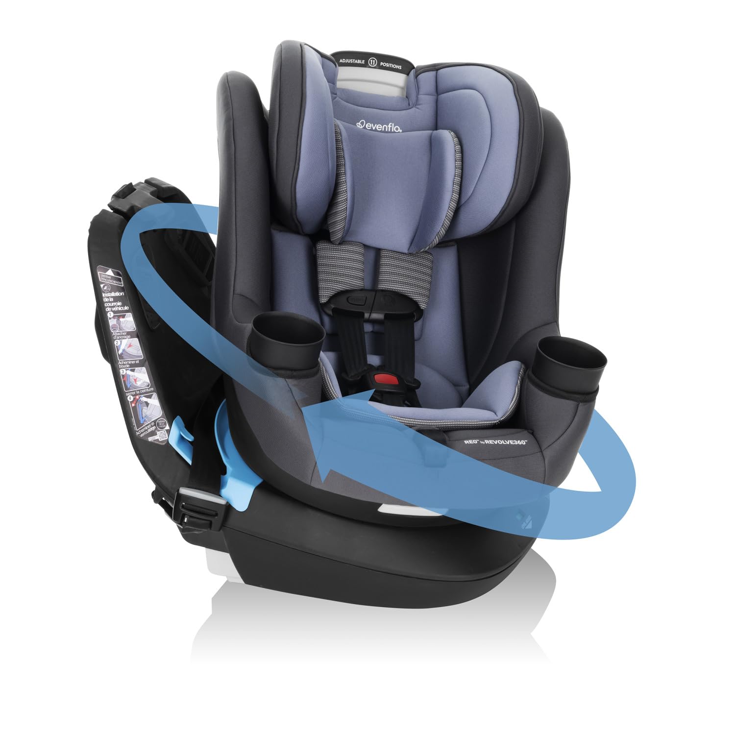 Evenflo REO Rotating 2-in-1 Convertible Car Seat for Safety