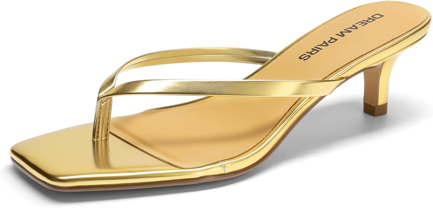 DREAM PAIRS Kitten Heels for Women - Stylish Summer Sandals