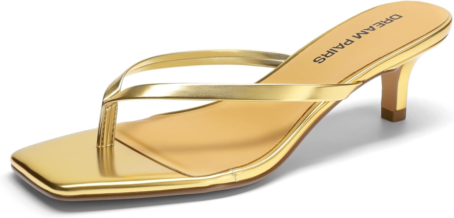 DREAM PAIRS Kitten Heels for Women - Stylish Summer Sandals