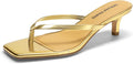 DREAM PAIRS Kitten Heels Flip Flop Sandals - 1.96 in Low Heel Comfort