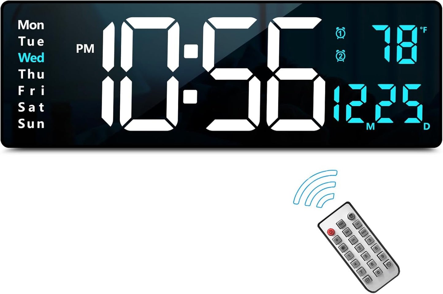 16.2 Inch Large Display LED Digital Wall Clock with Remote Control