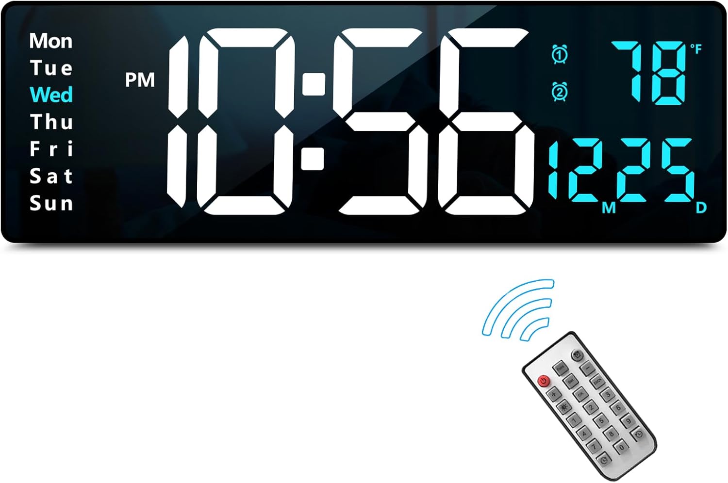 16.2 Inch Large Display LED Digital Wall Clock with Remote Control