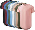 Longline Mens Crewneck Tee Pack of 3 - Casual Hipster Fit