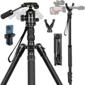 2 in1 Camera & Hunting Tripod 68in Monopod - Heavy Duty, Portable
