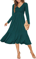AUSELILY Women's Fall Empire Waist Dress for Chic Style