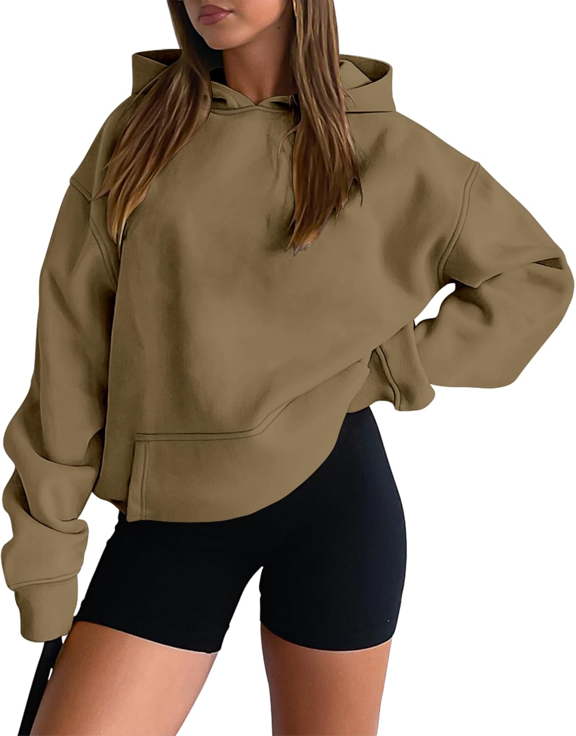 onlypuff Women Hoodies Casual Pullover Long Sleeve Sweatshirt