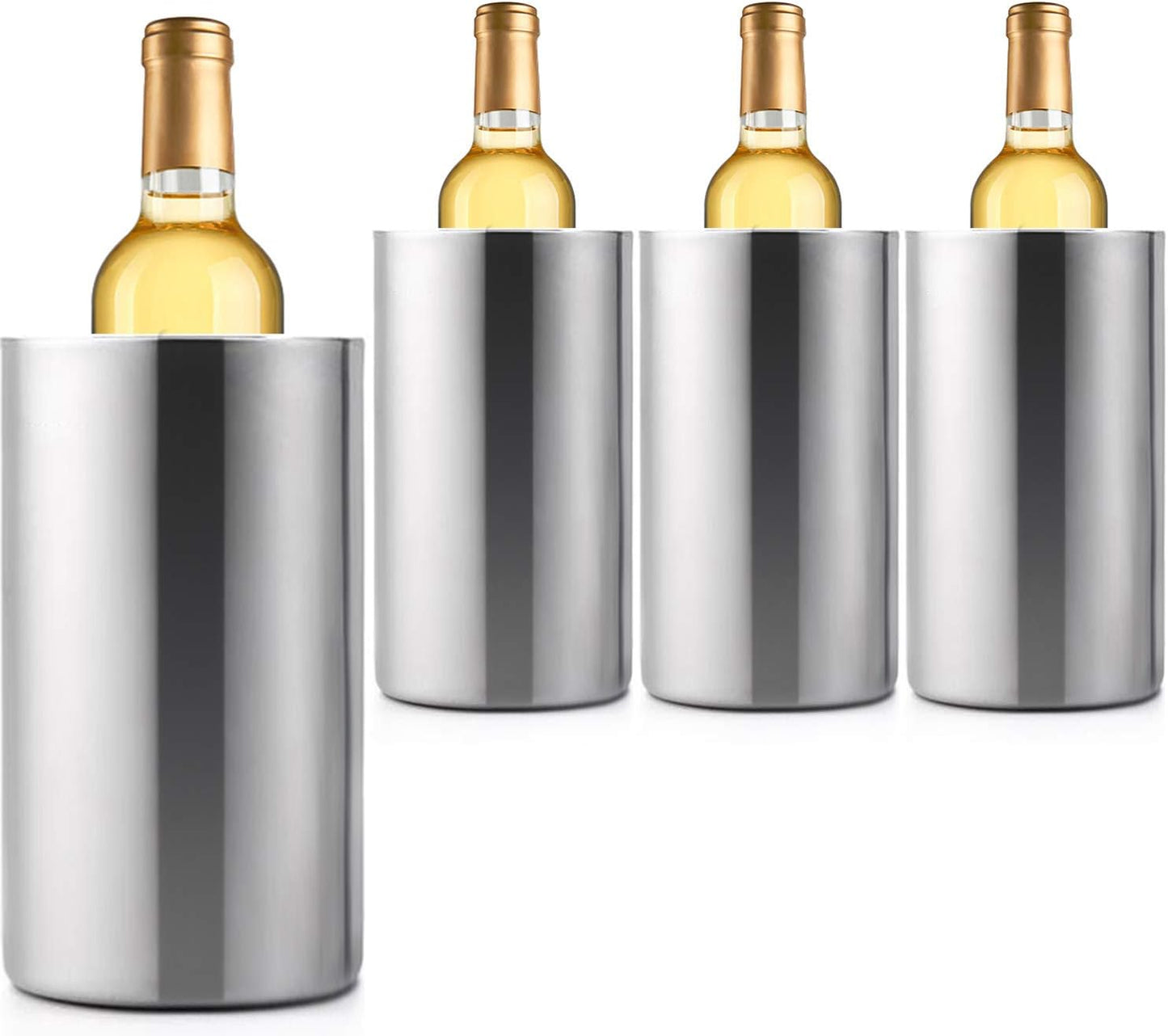 Jolitac 4 Pack Wine Chiller Bucket for Effortless Cooling