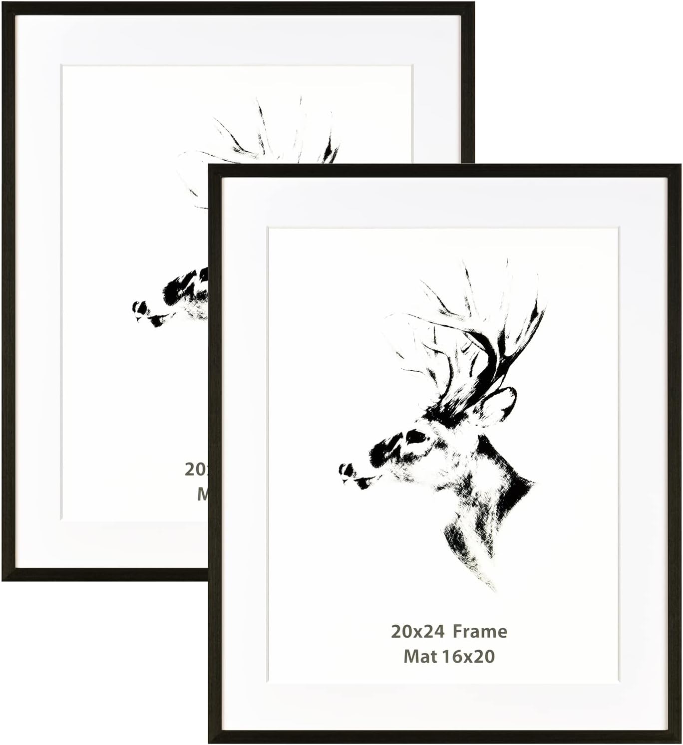 Yaetm 20x24 Black Wood Picture Frame Set of 2 for Photos