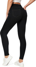 Women's IUGA Stretchy Jeggings with Pockets and High Waist Design