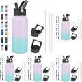 BJPKPK Insulated Water Bottles with Straw Lid for Active Lifestyles