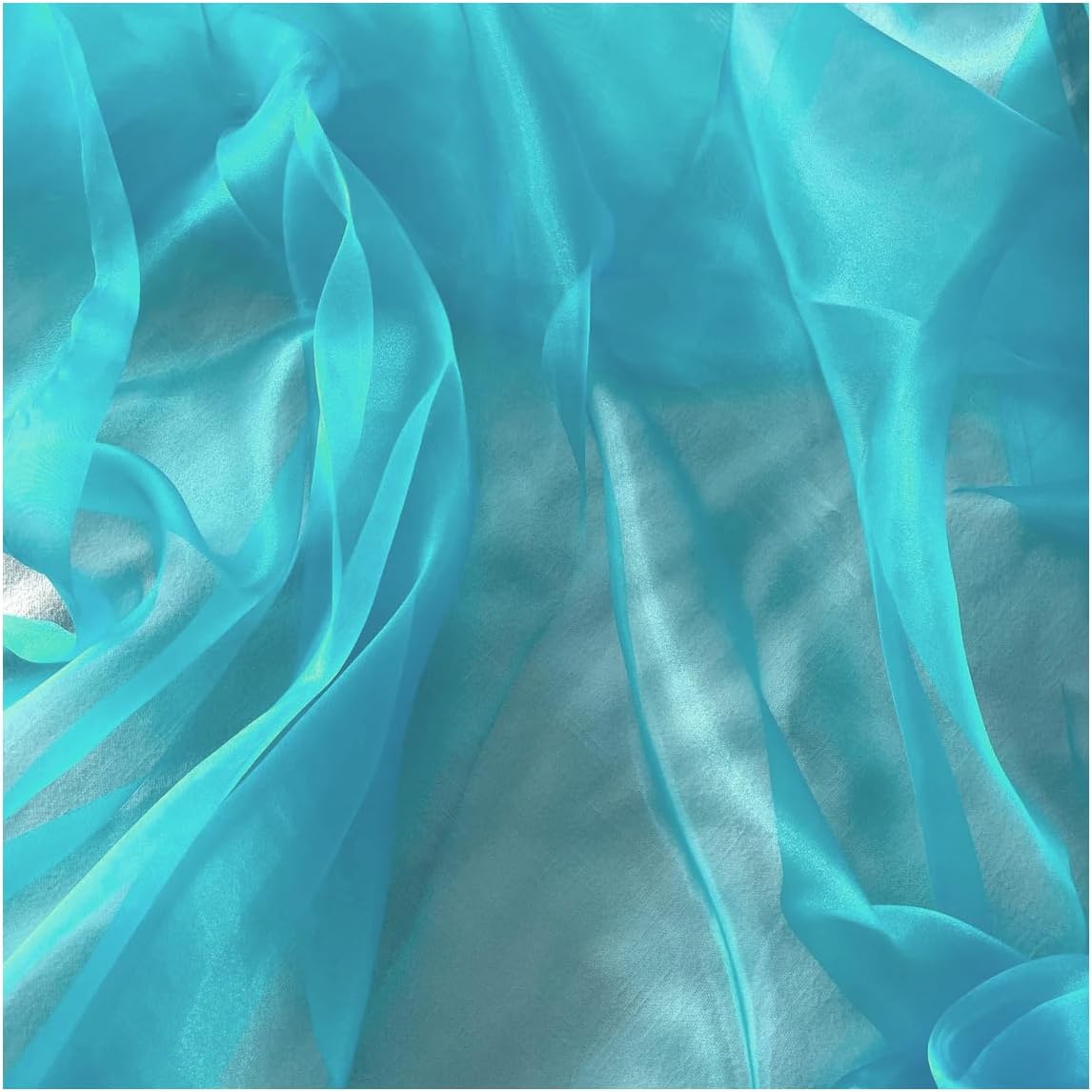 MDS Pack of 15 Yard Sheer Organza Fabric for Elegant Events
