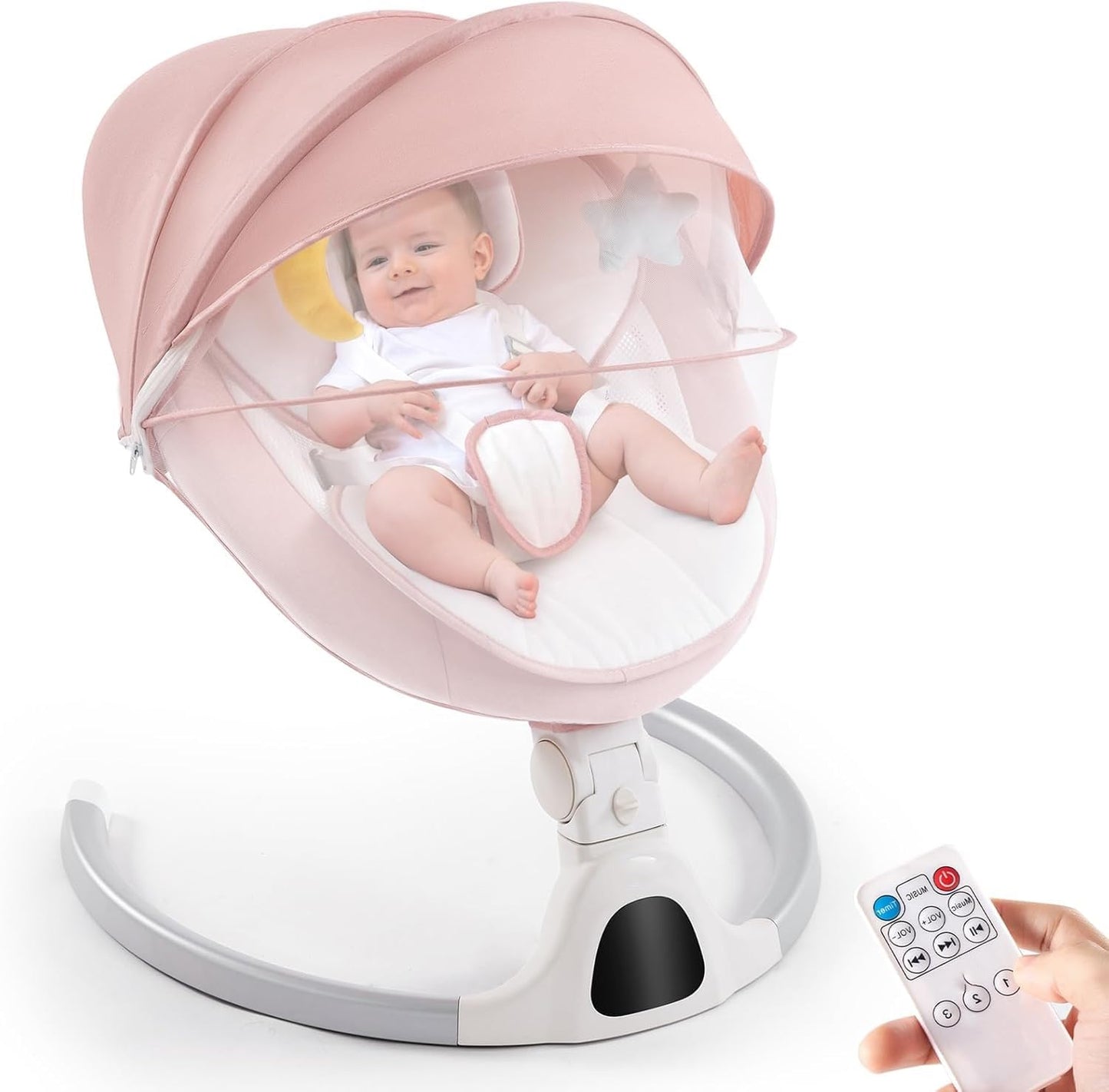 Comfort Cradling Baby Swing for Infants with Music & Remote