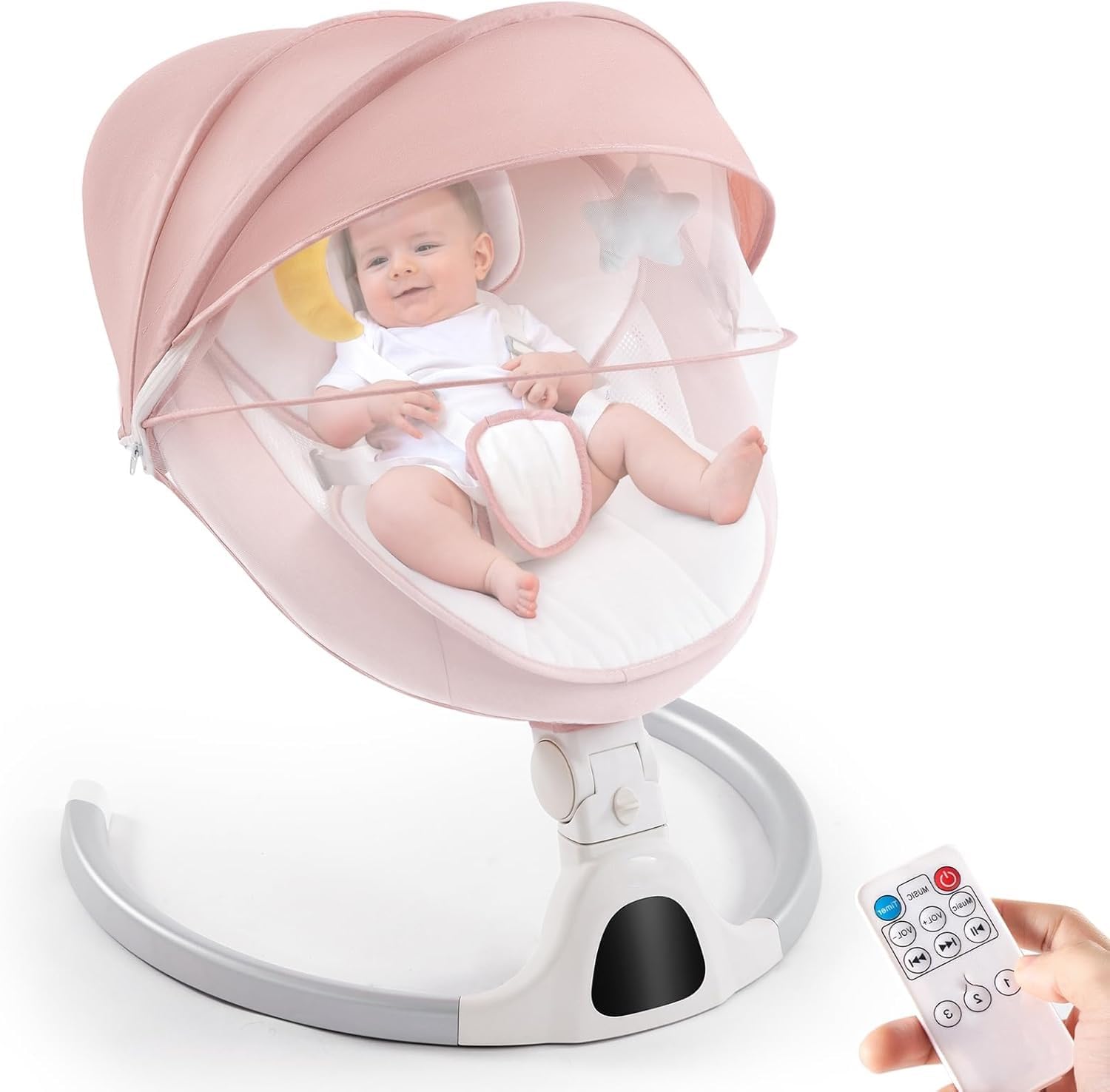 Comfort Cradling Baby Swing for Infants with Music & Remote