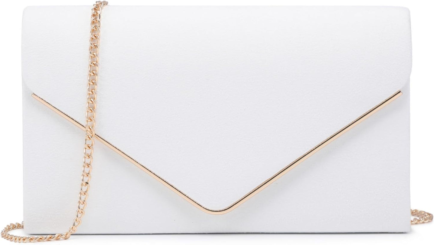 Dasein Women Faux Suede Evening Clutch Bags for Parties