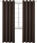 Blackout Curtains 52 x 108 in Brown - Grommet Thermal Insulated Panels