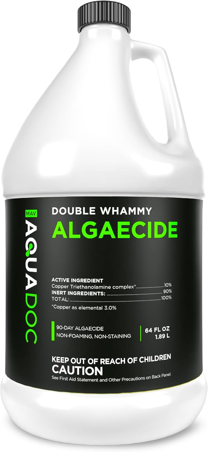Copper Pool Algaecide for Swimming Pools - 64 oz - 90 Day Control